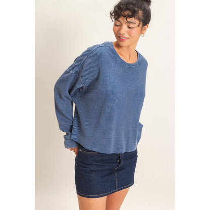 Waffle Open Back Top