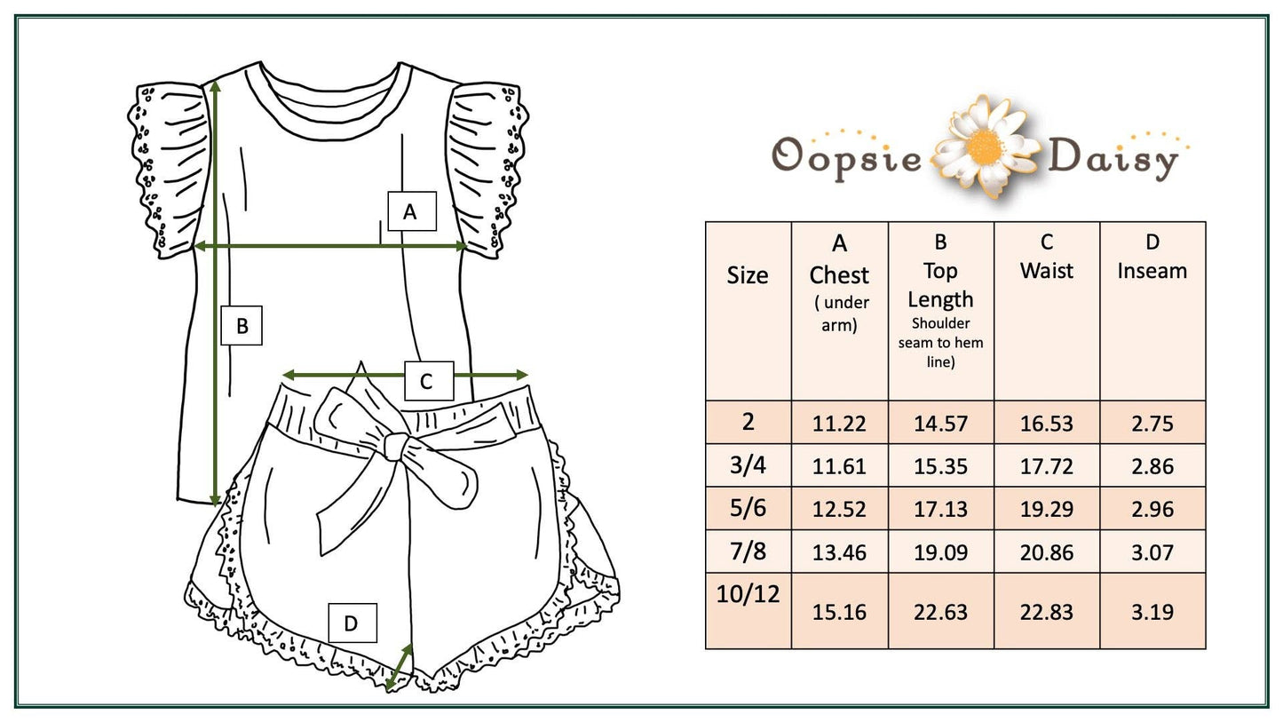 Girls Daisy Short Set