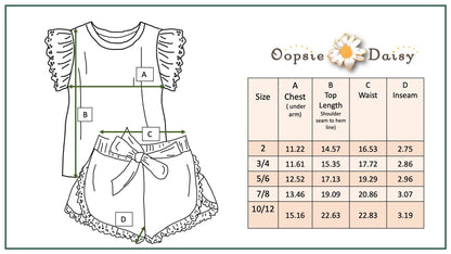 Girls Daisy Short Set