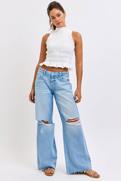 Low Rise Wide Leg Jean