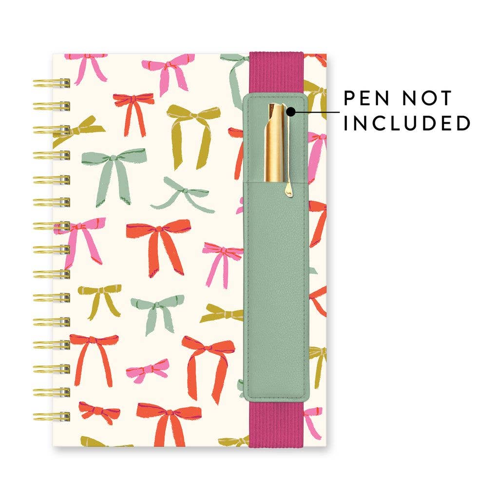 Bow Notebook w Pen Pocket