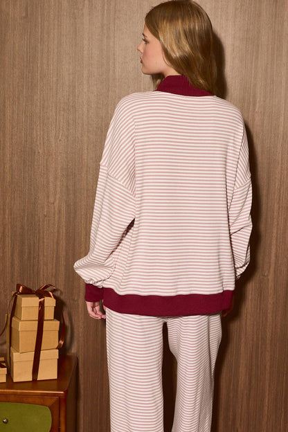 "MERRY" MOCK NECK