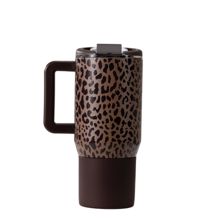 Brown Leopard HydroJug 20 oz Traveler Coffee Mug