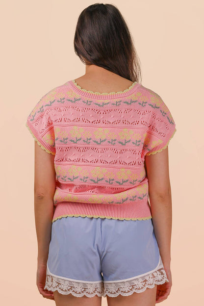 Floral Knit Sweater