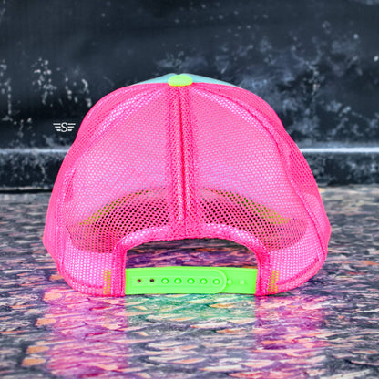 Tri Color Mesh Trucker Cap