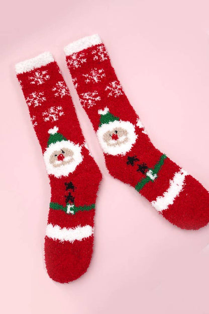 Fuzzy Christmas Socks