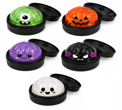 4" Halloween Glitter Jelly Dumpling - Black Steamer