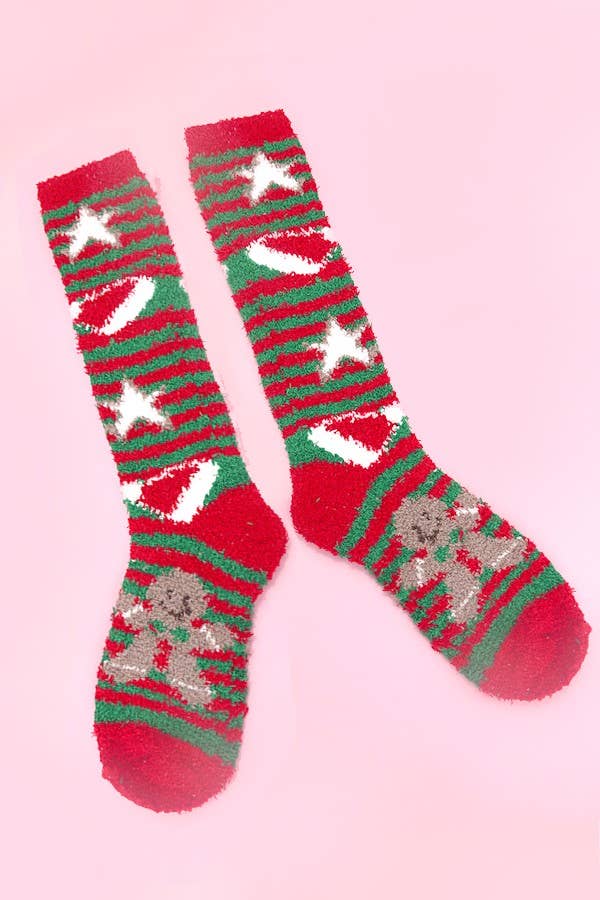 Fuzzy Christmas Socks