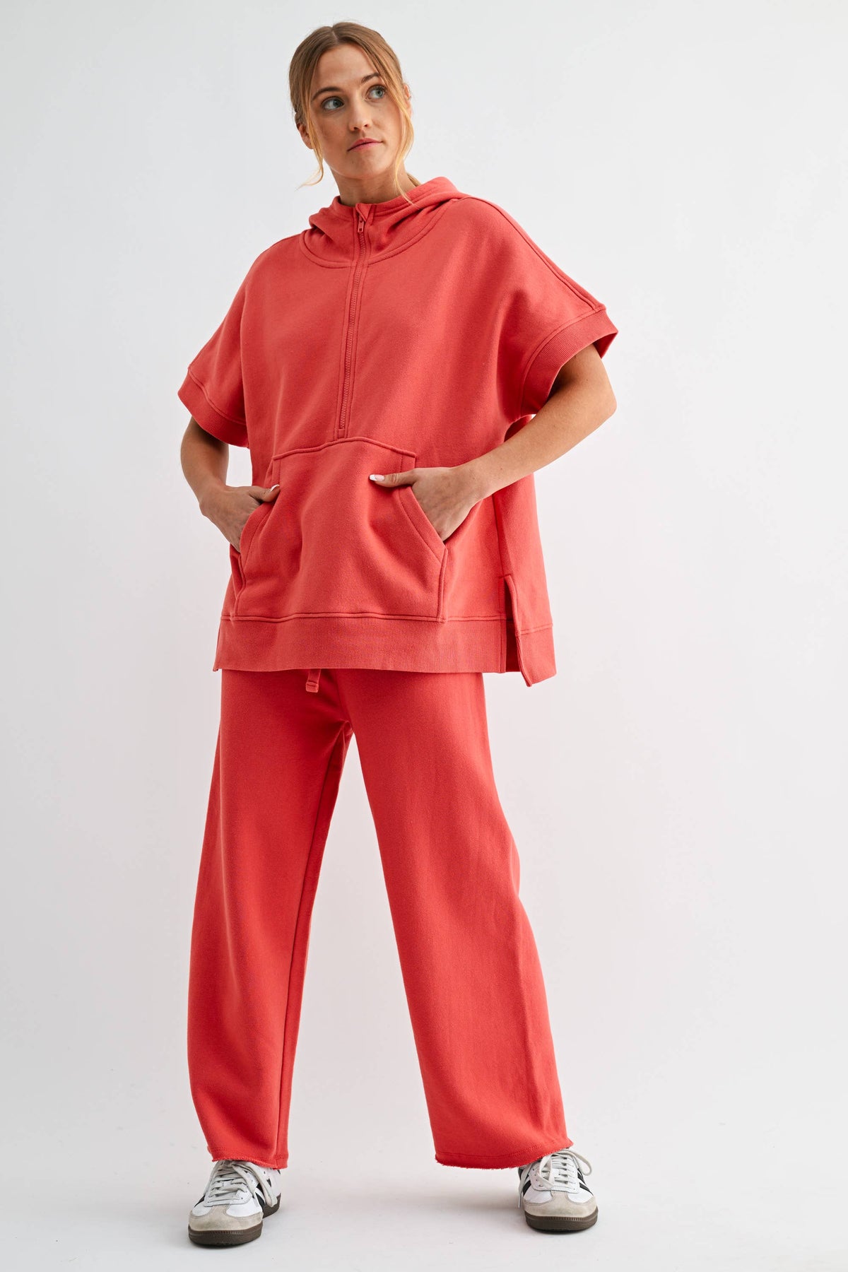 Wide-Leg Fleece Pants