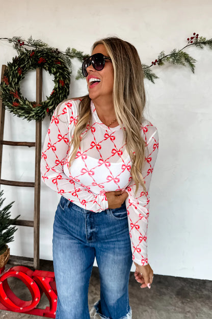 CHRISTMAS DRESS IT UP MESH TOPS