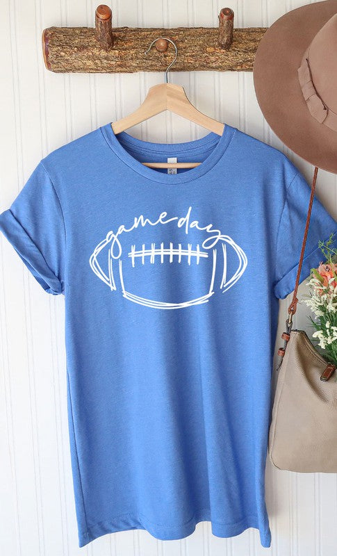 Cursive Football Game Day Graphic Tee PLUS