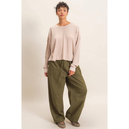 Waffle Open Back Top