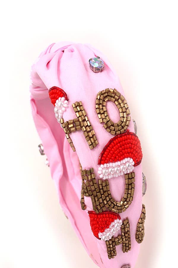 HO HO HO Beaded Headband