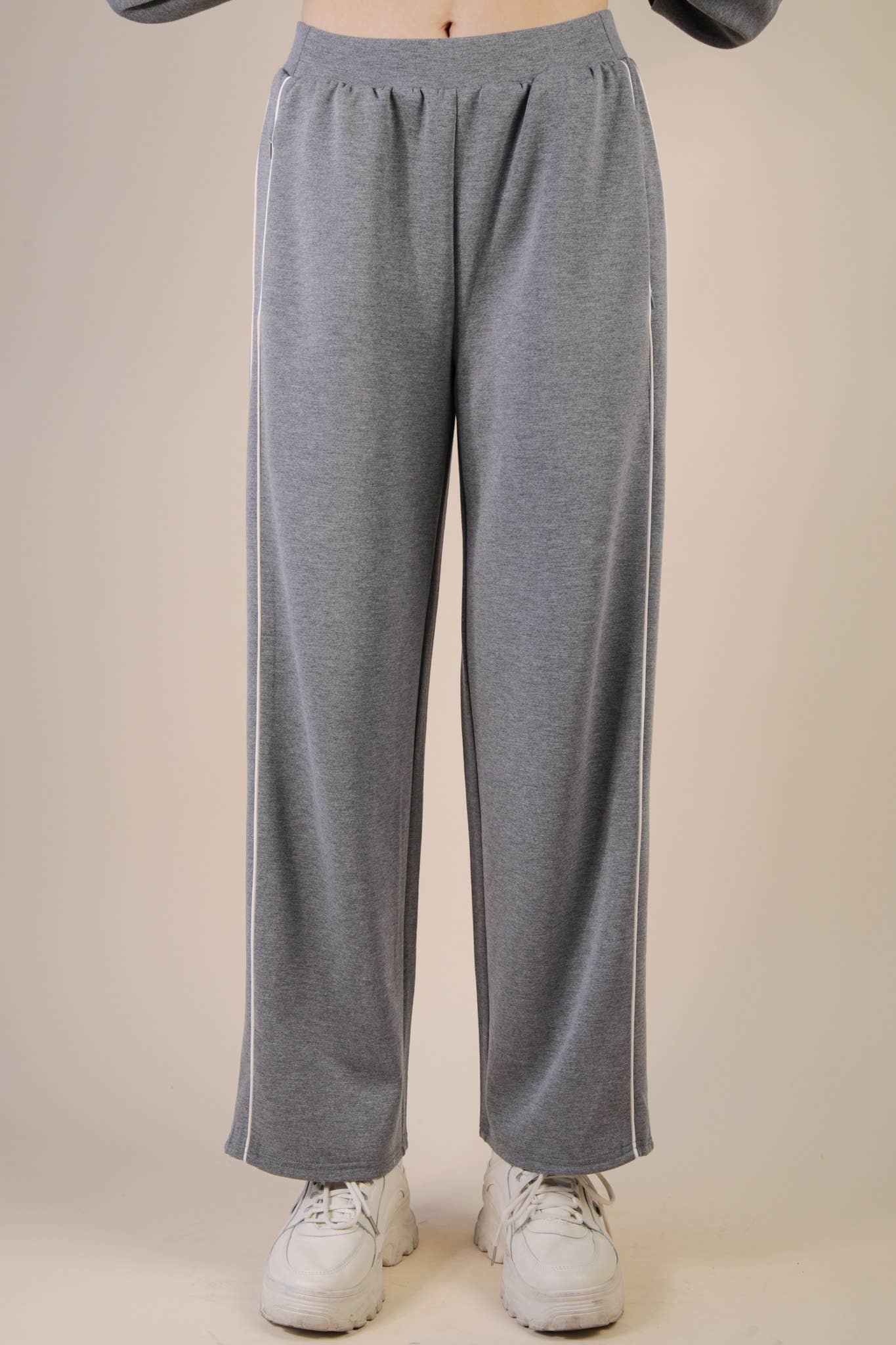 Wide Leg Scuba Sweat Pants