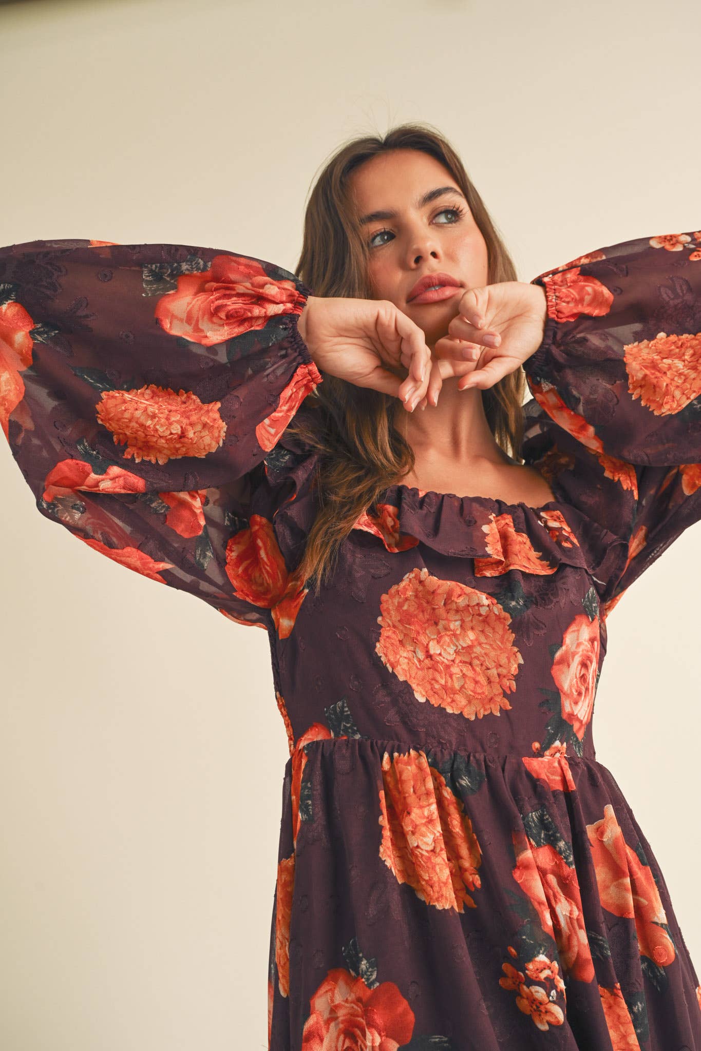 Ruffle Floral Dress