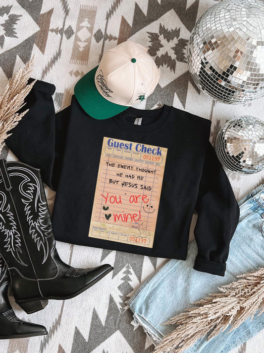Guest check sweatshirt - You Are Mine