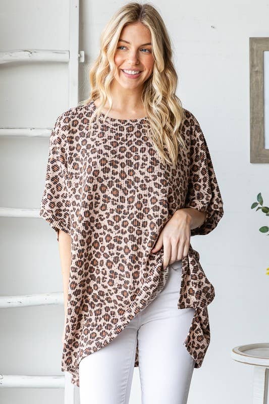 Leopard DROP SHOULDER TOP