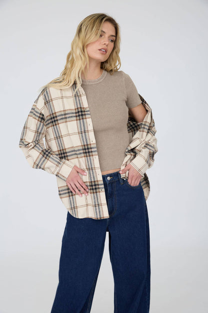 WASHED RIBBED CROP