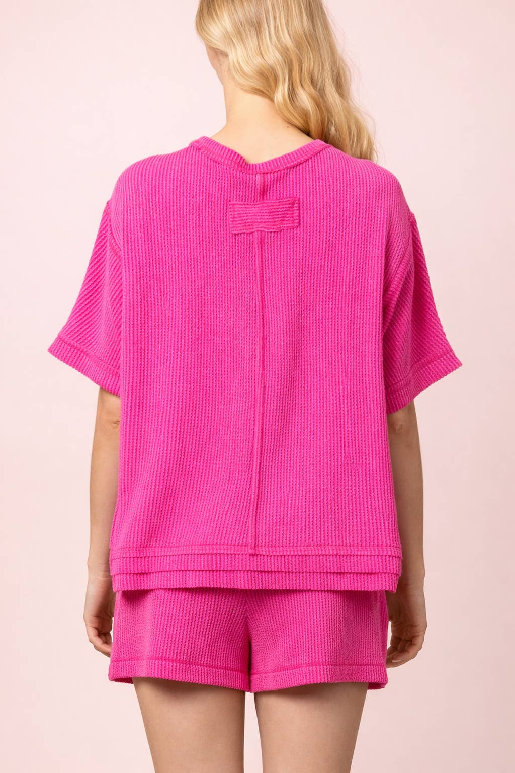 Ribbed Knit Shorts Set