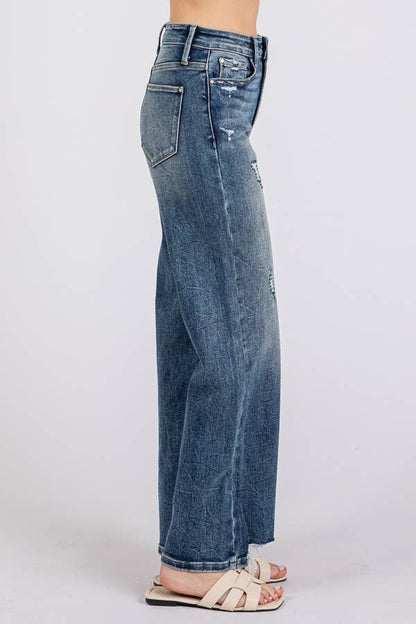 Petra High Rise Slim Wide Leg Jean
