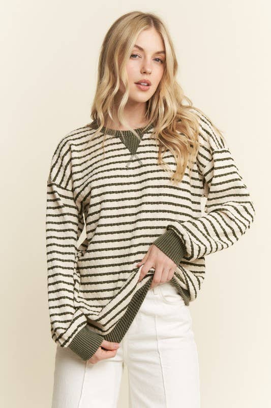 LONG SLEEVE STRIPE TOP