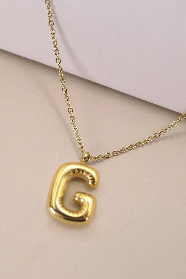 18K STAINLESS STEEL TARNISH FREE  INITIAL NECKLACE