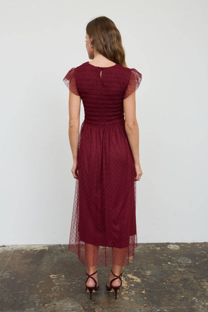 POLKA DOT SMOCK DRESS