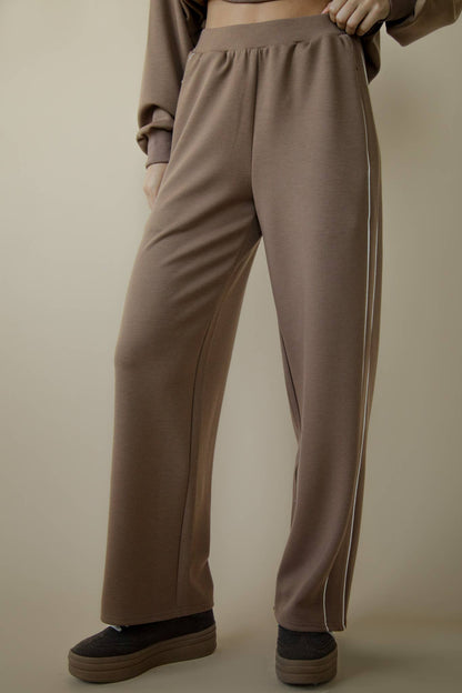 Wide Leg Scuba Sweat Pants