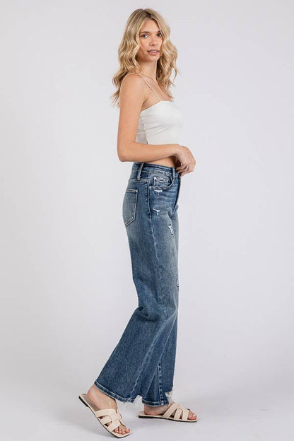 Petra High Rise Slim Wide Leg Jean