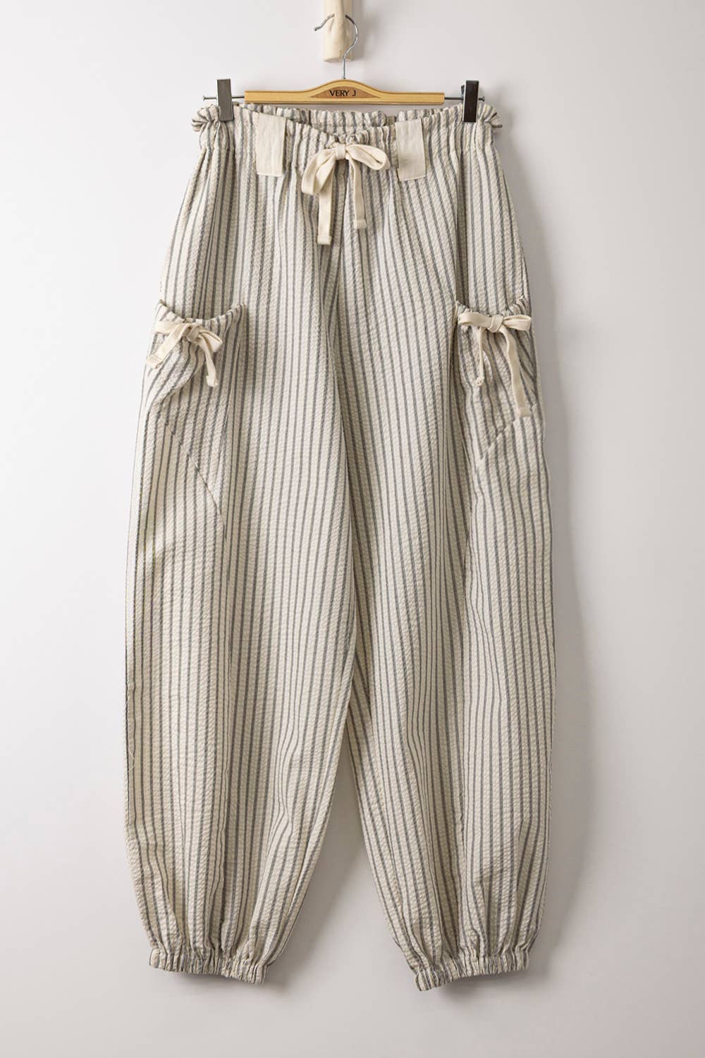 Bow Stripe Woven Pants