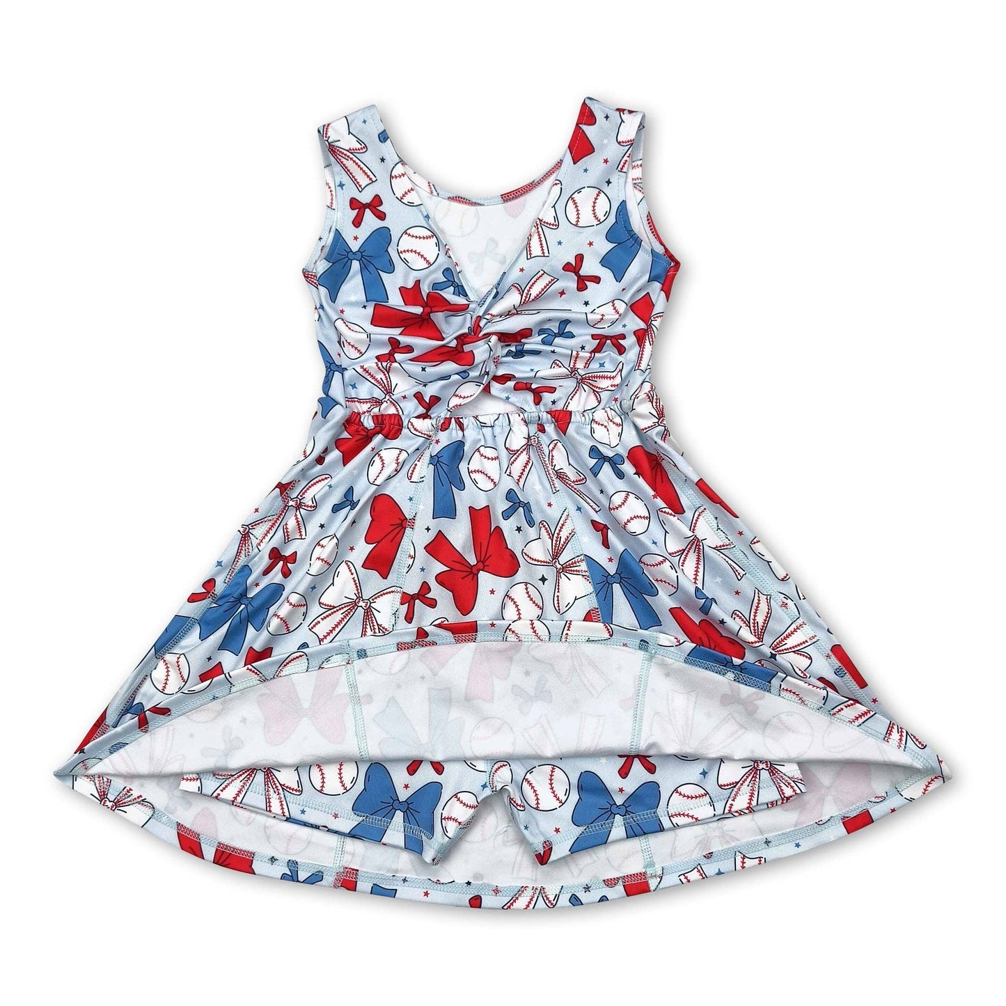 bow baseball girls athletic dresses