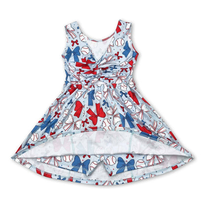 bow baseball girls athletic dresses