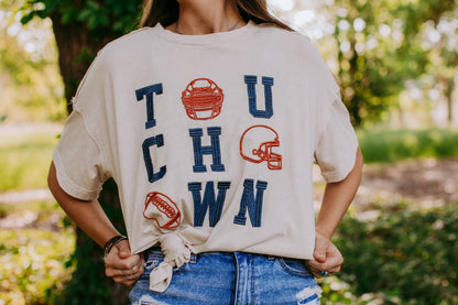 Acid Washed Touch Down Tee - Neutral