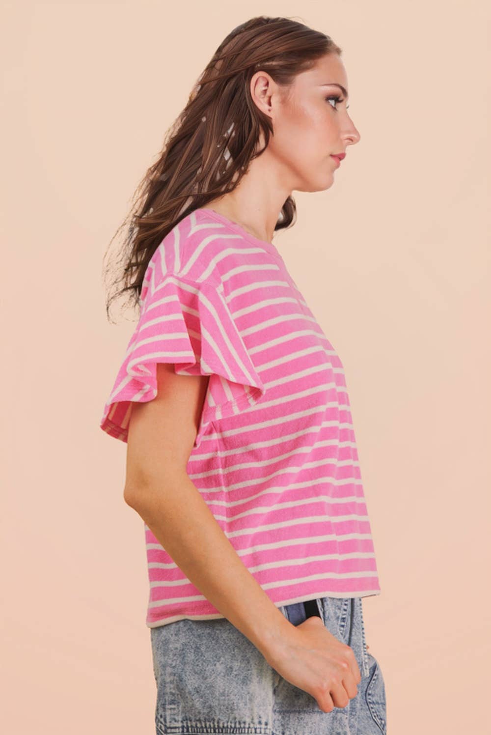 Oversized Casual Stripe Knit Top