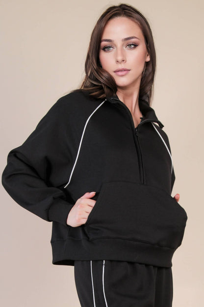 Half Zip Scuba Pullover
