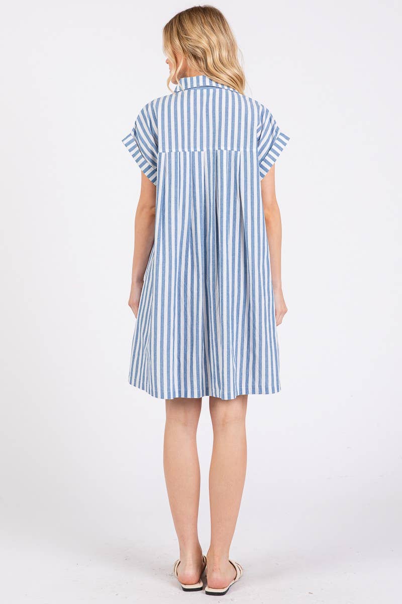 Striped Button Down Dress