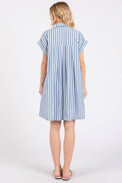 Striped Button Down Dress