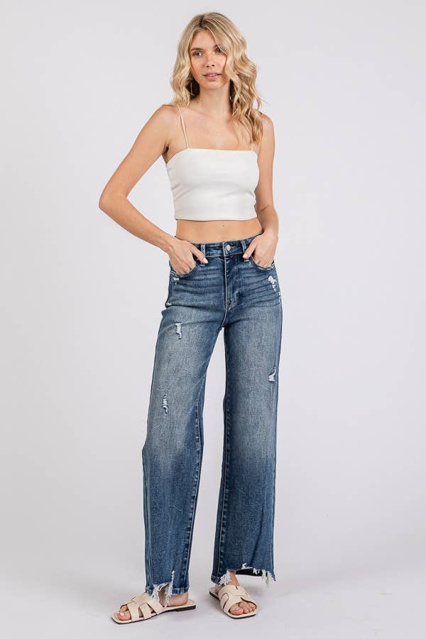 Petra High Rise Slim Wide Leg Jean