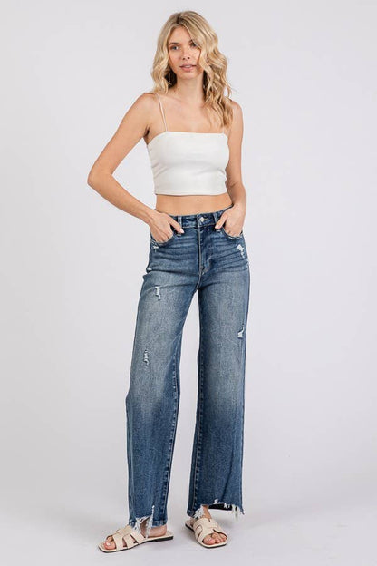 Petra High Rise Slim Wide Leg Jean