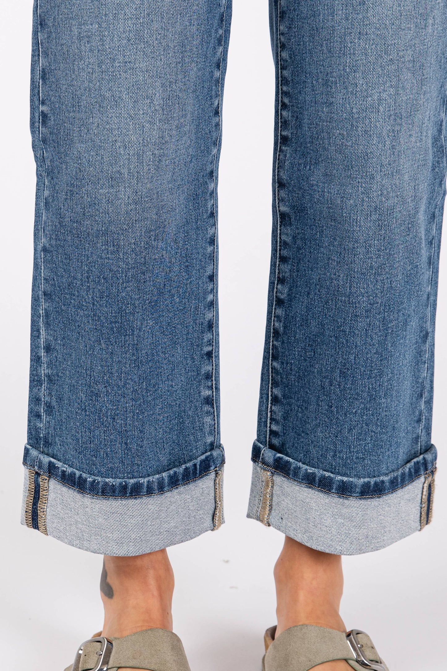 Petra Straight Cropped Cuff Jean