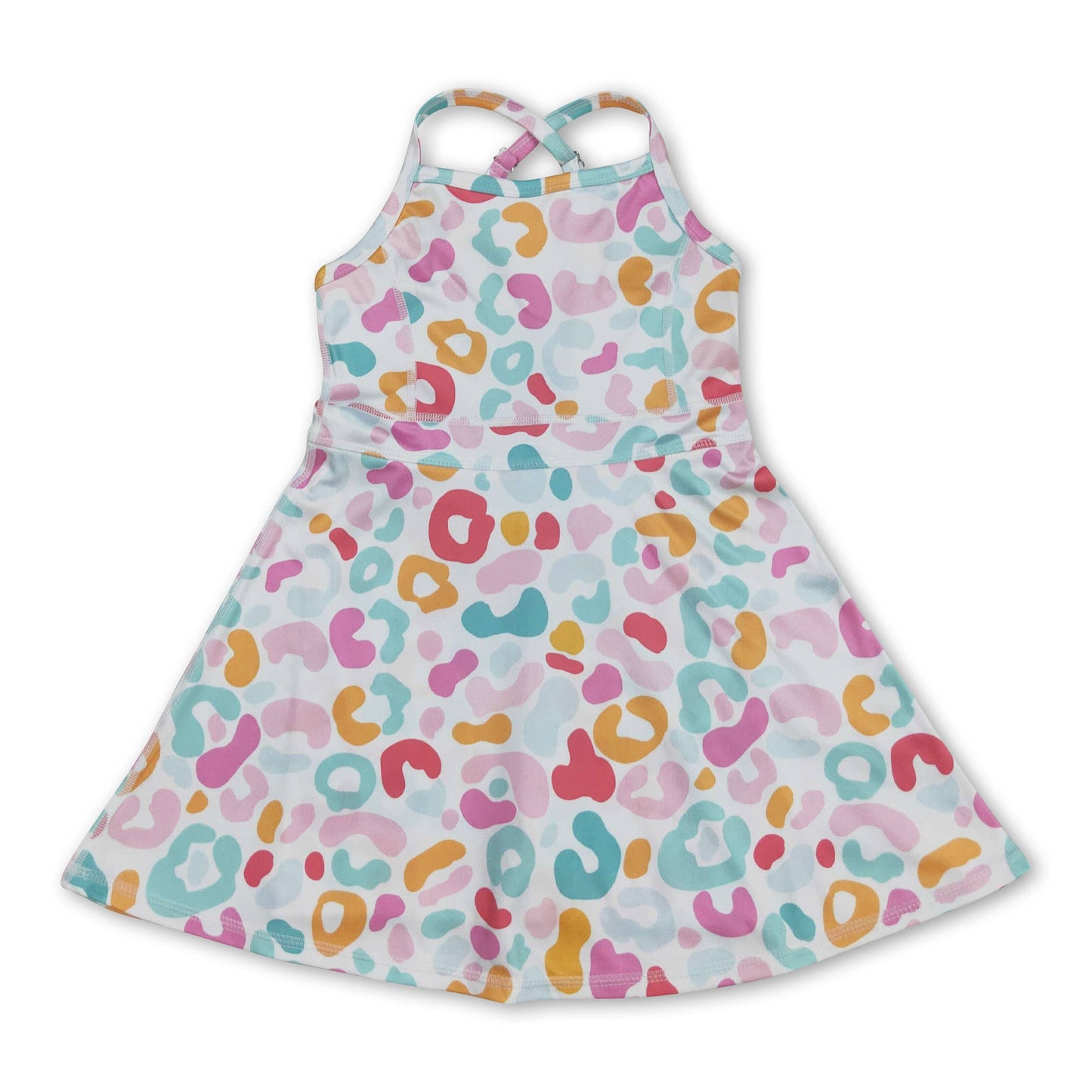 Leopard girls athletic dresses