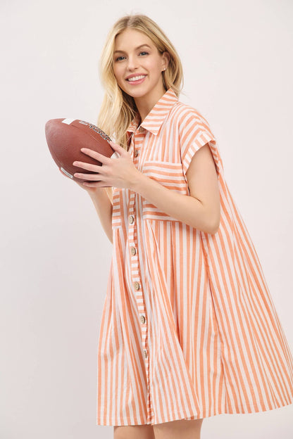 Striped Button Down Dress