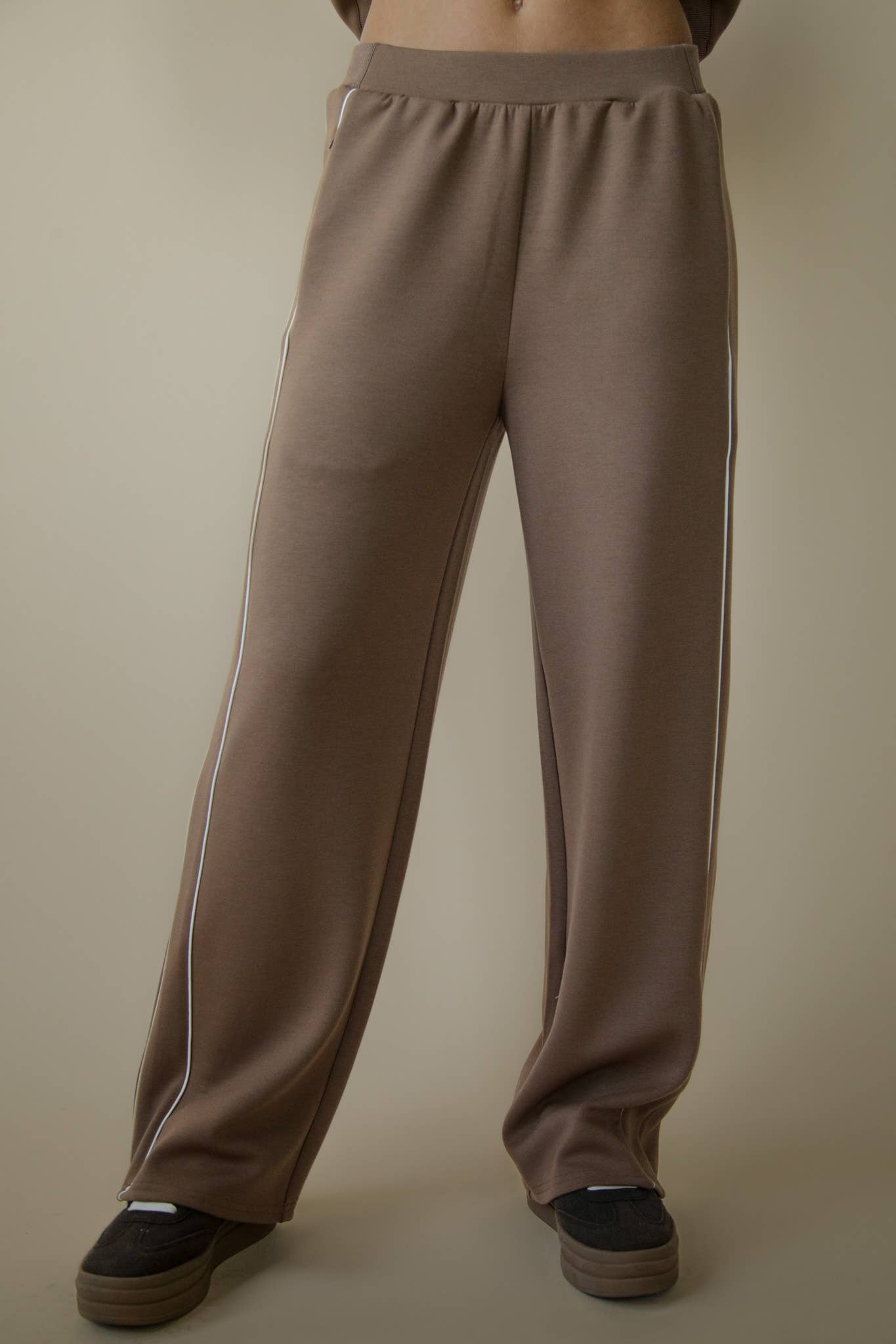 Wide Leg Scuba Sweat Pants