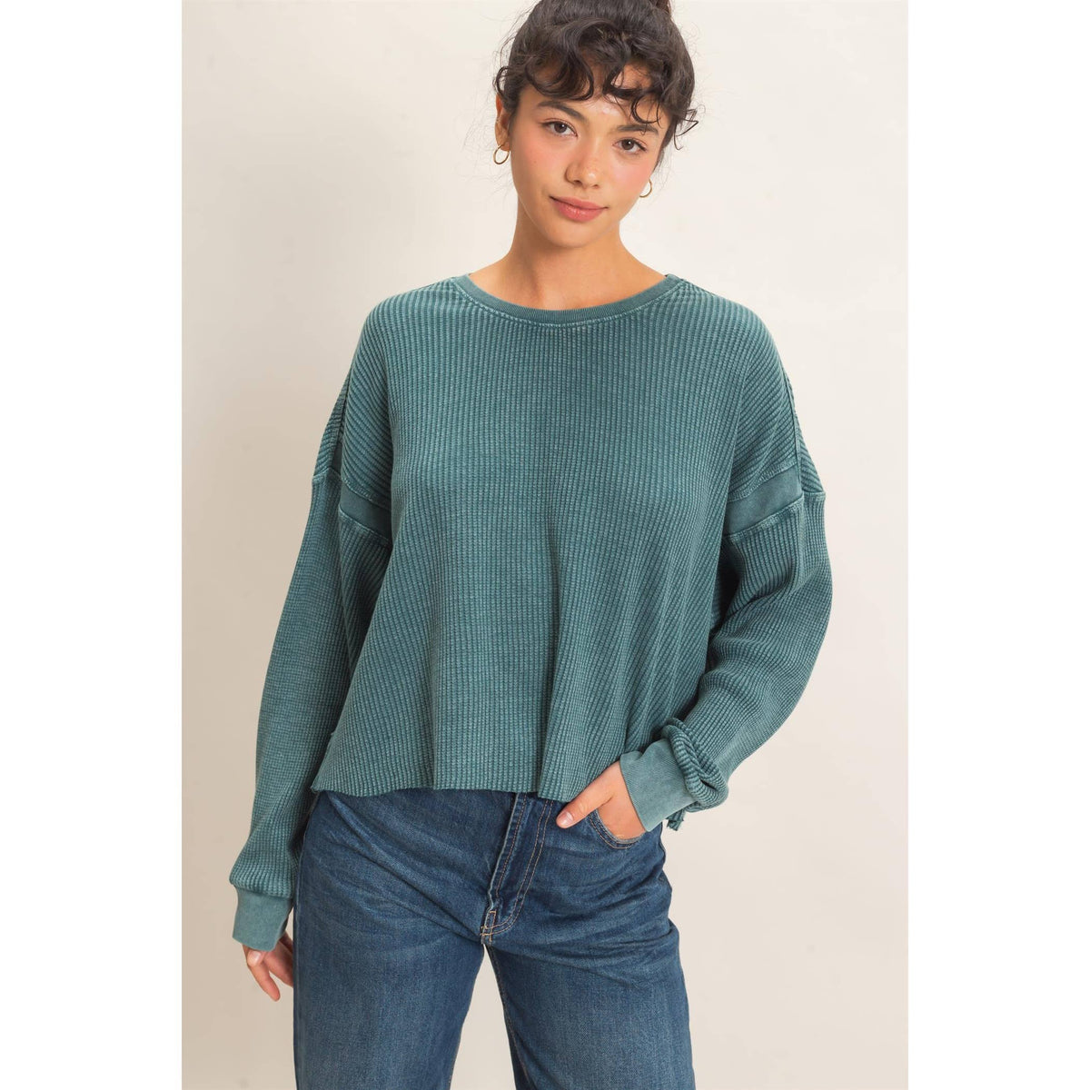 Waffle Open Back Top