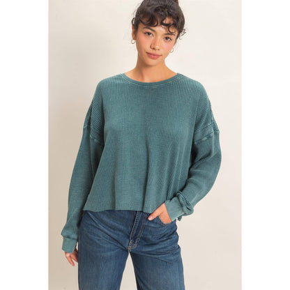 Waffle Open Back Top
