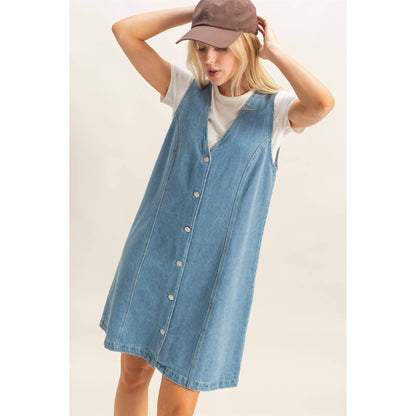 Button Down Denim Dress