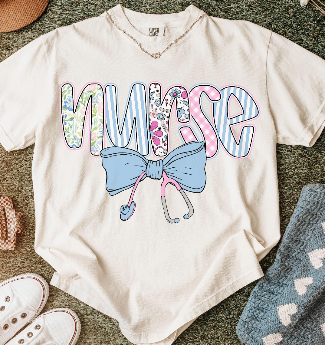 Floral Nurse Tee