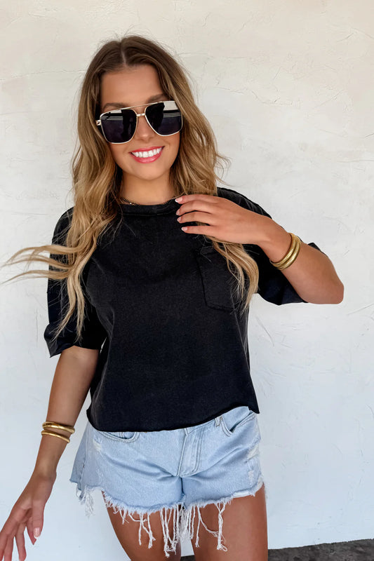 BLAKELEY Raw Hem Tee