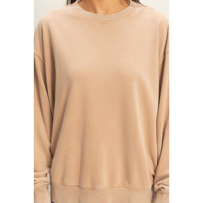 Mineral Washed Crew Neck Sweatshirt