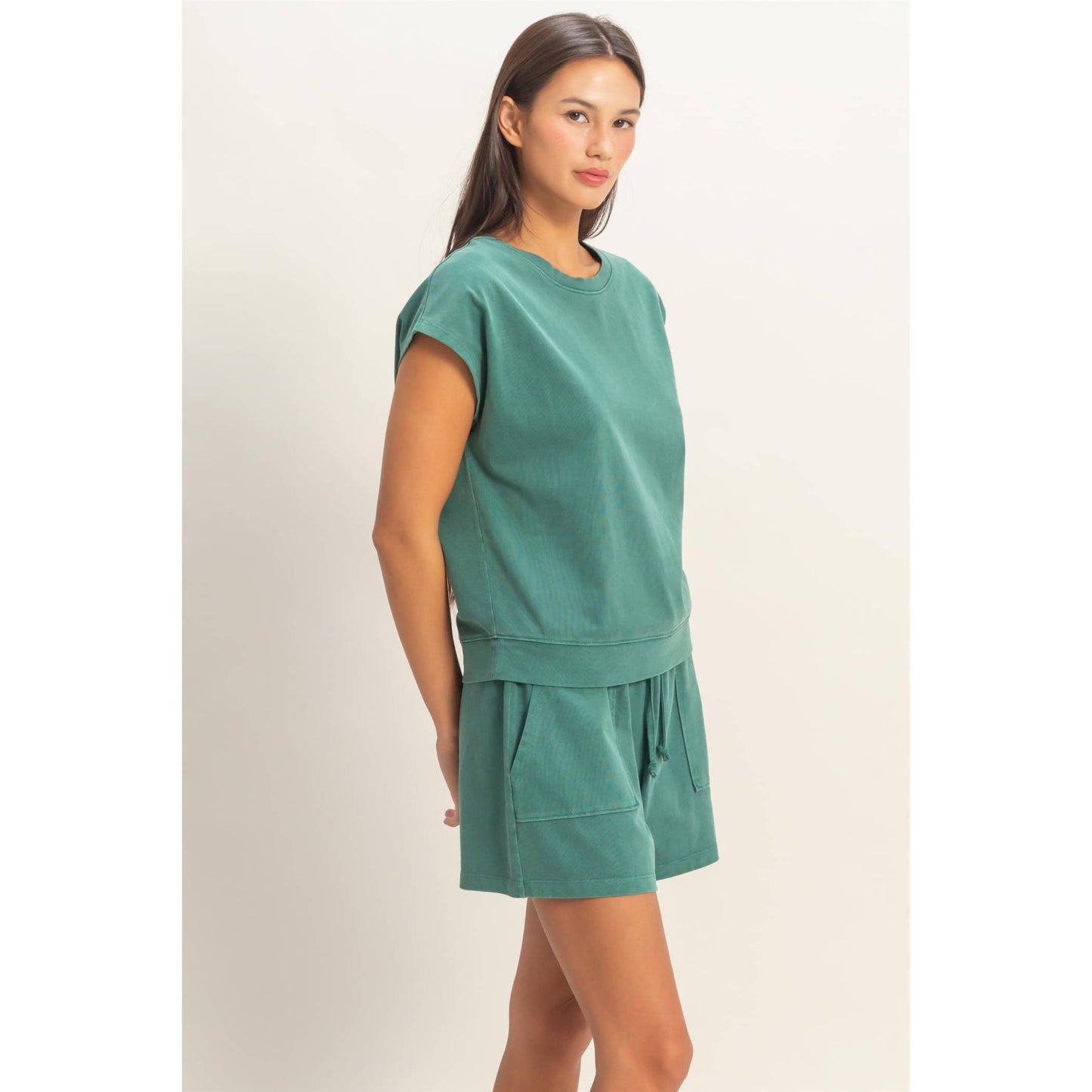 Sleeveless Shorts Set